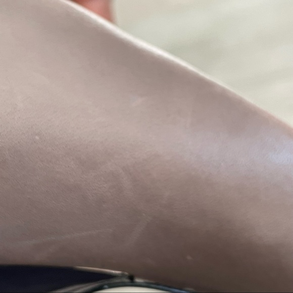 L.A.M.B Dark Tan Soft Leather Pointed Shoe Silver Stiletto Heel Women Size: 8.5 - Picture 14 of 16